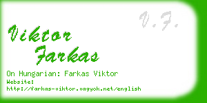 viktor farkas business card